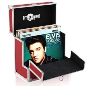 Retro Vinyl Record Storage Box for 40 LPs