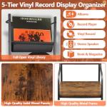 Vinyl Record Storage Stand with 5 Tiers