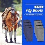 8 Pcs Breathable Fly Boots for Horses