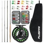 PLUSINNO 4-Piece Lightweight Fly Rod and Reel Combo