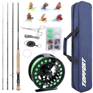TOPFORT 4-Piece Fly Fishing Rod and Reel Kit