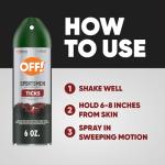 Off! Deep Woods Tick Repellent Spray, 2-Pack