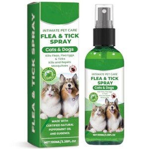 Natural Flea and Tick Spray for Pets and Home