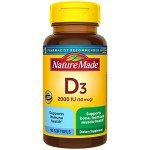Nature Made Vitamin D3 2000 IU Softgels, 90 Count