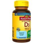 Nature Made Extra Strength Vitamin D3 5000 IU 180 Softgels
