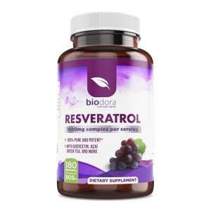 Biodora Resveratrol 1600mg Antioxidant with Green Tea