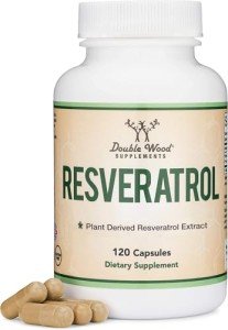 Double Wood 500mg Resveratrol Supplement, 120 Capsules