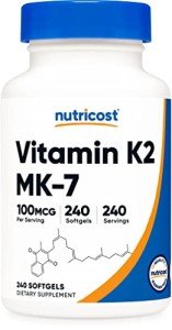 Nutricost Vitamin K2 MK-7 240 Softgels, Gluten Free