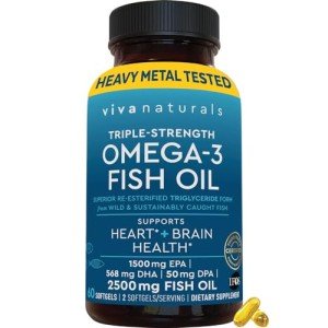Viva Naturals Triple Strength Omega 3 Fish Oil