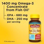 Nature Made Omega 3 Fish Oil Minis, 1400 mg