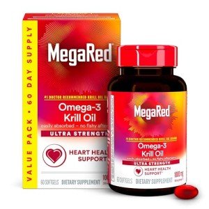 MegaRed Antarctic Krill Oil 1000mg Softgels 60ct