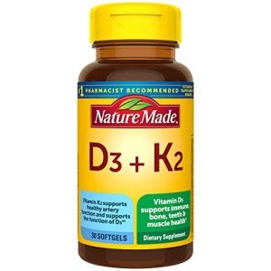 Nature Made Vitamin D3 & K2 Supplement, 30 Softgels