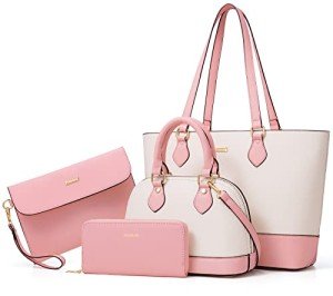 Stylish 4-Piece Women's Handbag and Purse Set