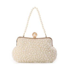 Elegant Pearl Beaded Clutch Purse for Events