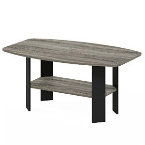 Furinno Simple Coffee Table in Grey/Black