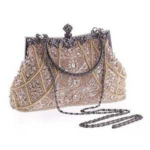 Vintage Sequin Beaded Clutch for Parties