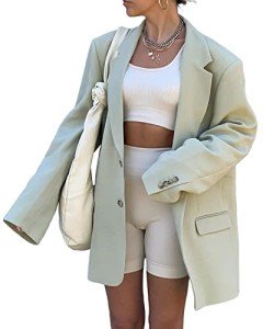 Light Green Oversized Blazer for Women