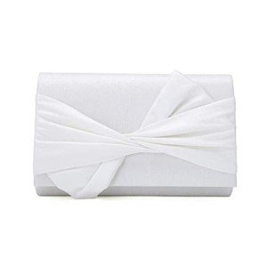 Satin Bow Clutch Purse for Formal Events