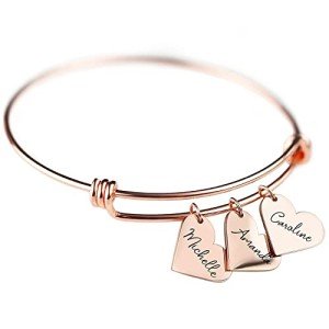 Personalized Heart Charm Bracelet for Special Occasions