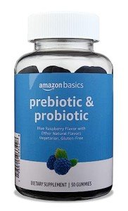 Amazon Basics Blue Raspberry Probiotic Gummies, 50 Count