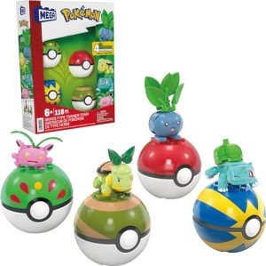 Pokémon Building Toys Set: Grass-Type Trainer Team
