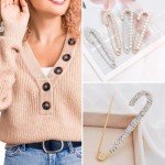 Lixdrem 4-Piece Decorative Brooch Pins Set