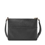 Fossil Fiona Leather Black Crossbody Handbag