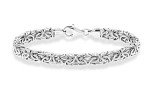 Miabella 925 Sterling Silver Byzantine Bracelet for Women