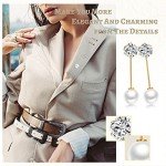 17-Piece Pearl Brooch Pin Set with Storage Box