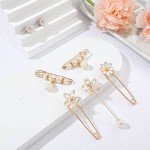 17-Piece Pearl Brooch Pin Set with Storage Box