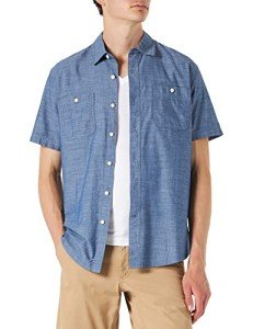 Men's Regular-Fit Short-Sleeve Chambray Shirt, X-Large