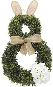 Easter Bunny Wreath for Spring Door Decor