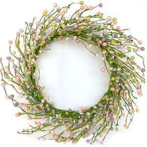 Colorful 18-Inch Easter Berry Wreath for Decor