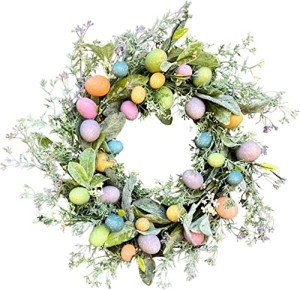 Easter Egg Garland Wreath for Spring Decor
