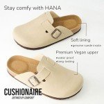 CUSHIONAIRE Hana Women's Vegan Suede Clogs