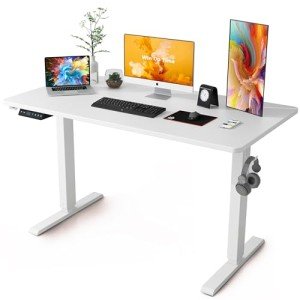 Height Adjustable Electric Standing Desk with Wheels