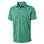 Men's Moisture-Wicking Golf Polo Shirt - Green Stripe