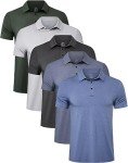 Men’s Polo Shirt 5 Pack - Quick Dry Golf Tees