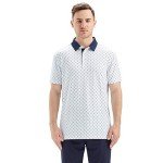 Men's White Moisture-Wicking Golf Polo Shirt