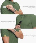 ZITY 5 Pack Men's Moisture-Wicking Polo Shirts