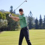 Men's Moisture-Wicking Golf Polo Shirt - Green Stripe