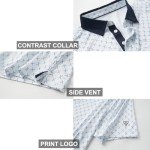 Men's White Moisture-Wicking Golf Polo Shirt