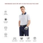Men's White Moisture-Wicking Golf Polo Shirt