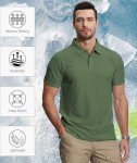 ZITY 5 Pack Men's Moisture-Wicking Polo Shirts
