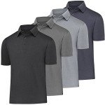 Men's Quick-Dry Golf Polos - 4 Pack