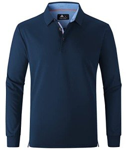 Men's Slim Fit Moisture Wicking Polo Shirt - Navy