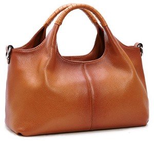 Stylish Genuine Leather Medium Satchel Handbag for Women