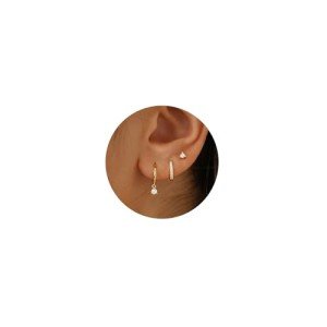 Gold Dainty Stud Earrings Set for Women