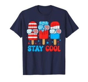 Cool American Flag Popsicle Shirt for Summer Fun