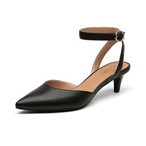 Dream Pairs Black Low Heel Kitten Pumps size 9
